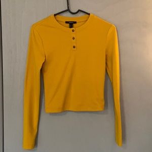 Button - Up Long Sleeve in Bright Mustard
